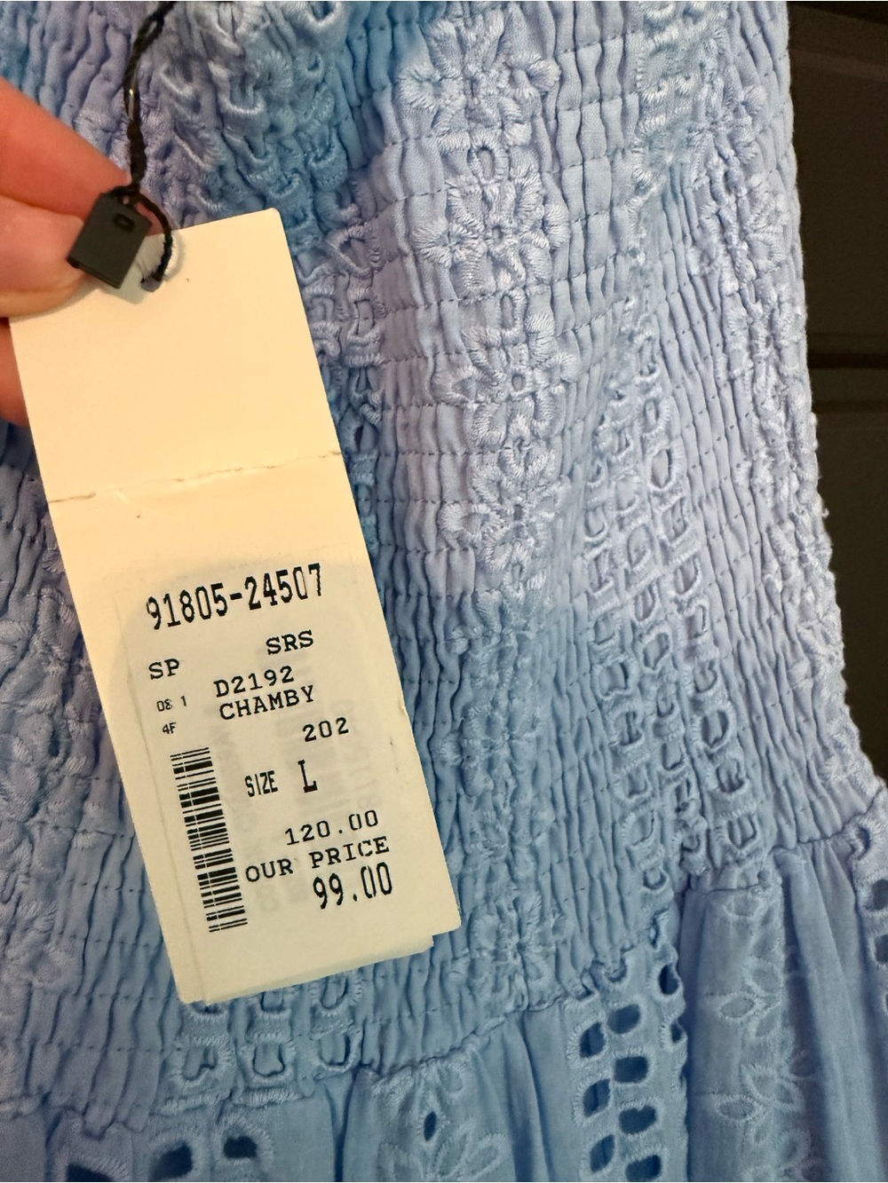 Sleeveless Light Blue Strapless Tiered Lace Maxi Dress - Picture 2 of 3